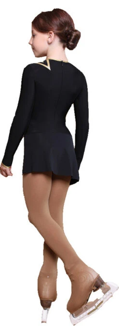 IceDress Figure Skating Dress - Thermal - Constellation (Black With Gold) -SkateHaven Store 0060e57ed1cd 98494.1601395564