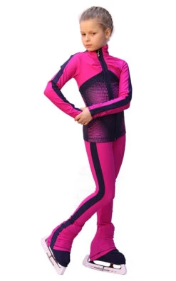 IceDress Figure Skating Outfit - Thermal - Jump (Fuchsia With Gray-Blue Stripes) -SkateHaven Store 02f73b940ef9 01571 99614 20566 98368 58950 59880.1582448200