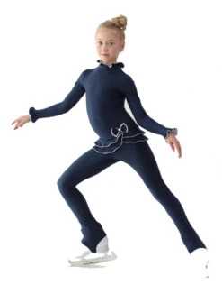 IceDress Figure Skating Outfit - Thermal - Minx (Dark Grey Blue With White) -SkateHaven Store 0525acaf496a 31942 74528.1582440977
