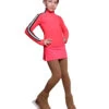 IceDress Figure Skating Skirt - Thermal - Olympus (Hot Coral With Black Lamps) -SkateHaven Store 08742d84c5b5 83712 42397 83475.1668545668