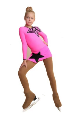 IceDress Figure Skating Dress - Thermal - Constellation (Hot Pink With Black) -SkateHaven Store 0b3a482b9e2c 16178.1601381682