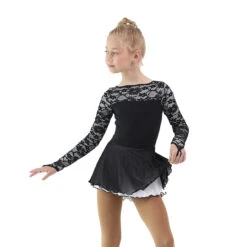 IceDress Figure Skating Dress - Thermal - Harmony (Black With White) -SkateHaven Store 0d5de7232738 30238 32644 20877.1582510377
