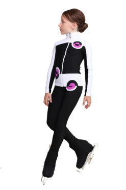 IceDress Figure Skating Pants - Thermal - Bubble Gum (Black, White, Purple) -SkateHaven Store 0e17894c678d 42654 22570 05794.1601498561