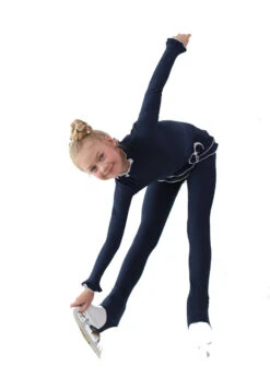 IceDress Figure Skating Outfit - Thermal - Minx (Dark Grey Blue With White) -SkateHaven Store 0e203826e05d 42329 22849.1582440977