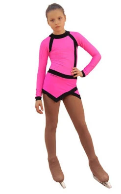 IceDress Figure Skating Dress - Thermal - IceSports (Hot Pink And Black) -SkateHaven Store 0e2229c68bf7 19713 44410 98589.1582448351