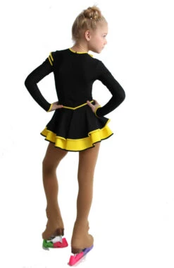IceDress Figure Skating Dress - Thermal - Duet (Black With Yellow) -SkateHaven Store 0ea8361291a9 73050 23581 10390.1582500615