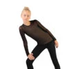 IceDress - Figure Skating Two-Layer Top : Mesh Long Sleeve With Cami Top (Black And Nude) -SkateHaven Store 1.1672309997 21959.1672314372