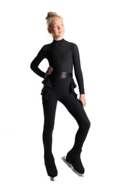 IceDress -Figure Skating Thermal Figure Skating Pants - Galaxy (Black)