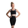 Icedress - Crop-Top And Biker Shorts With Criss Cross Lace Design (Black And Dark Grey) -SkateHaven Store 1.1672313990 44297.1672314859