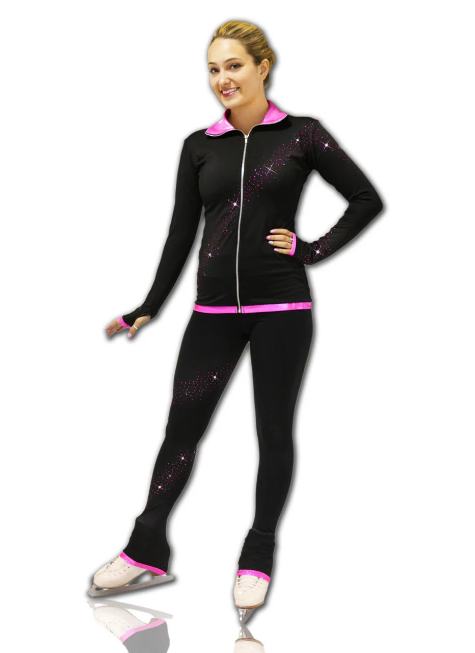 Kami-So Figure Skating Jacket - Crystal Spiral Pink (15% OFF) 5 Kami-So Figure Skating Jacket - Crystal Spiral Pink (15% OFF) - Image 3