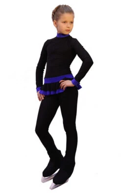 IceDress - Figure Skating Training Overalls - Valley (Black With Cornflower) -SkateHaven Store 12c3fa54d3f4 97644 92755.1582465216