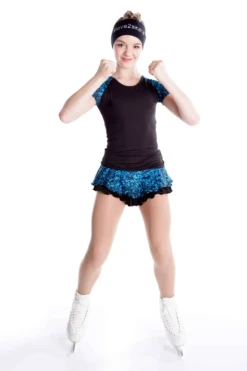 Elite Xpression - Black T-shirt With Sublimated Sleeves - Blue Sparkle -SkateHaven Store 14 C300 SPKBLU 3 86165 03274 22661.1570398224