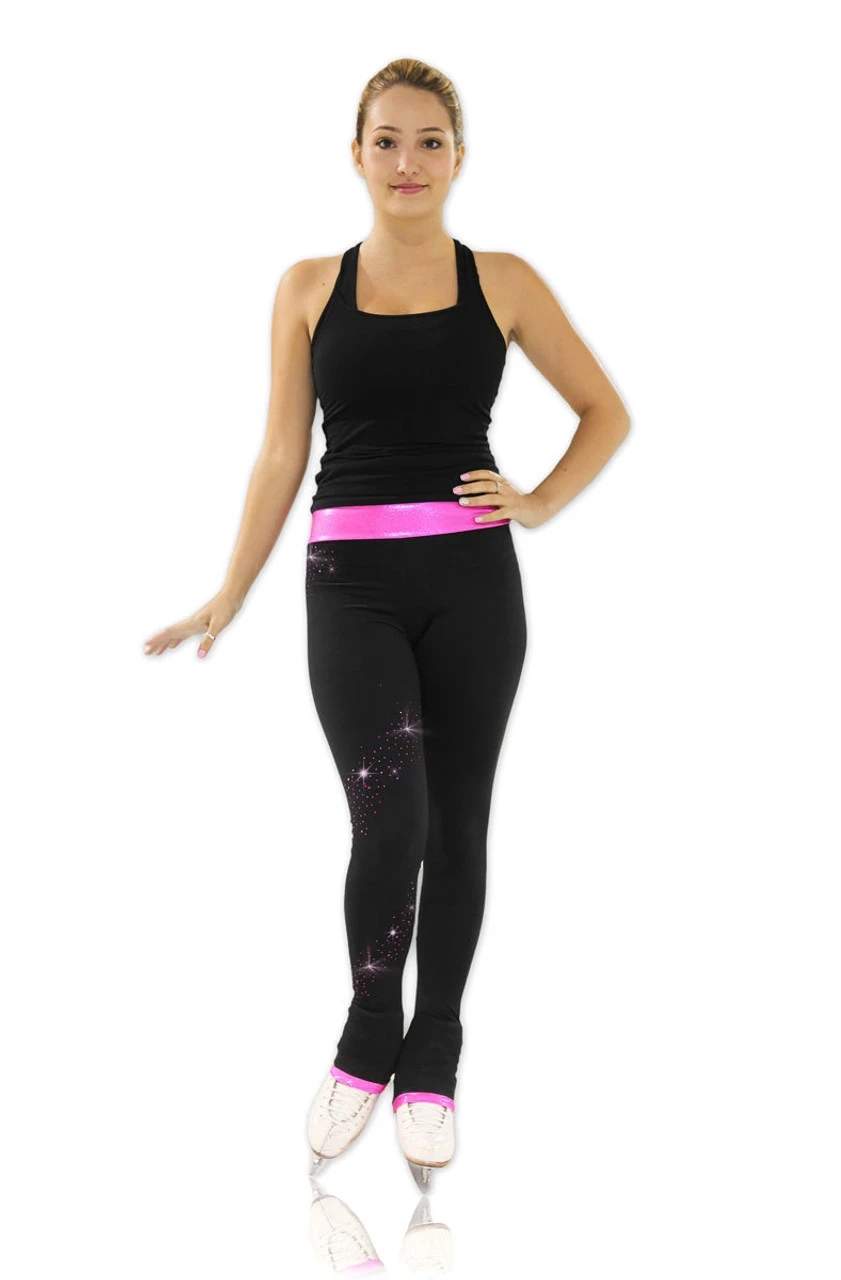 Kami-So Figure Skating Pants - Crystal Spiral Pink (20% OFF) 3 Kami-So Figure Skating Pants - Crystal Spiral Pink (20% OFF)