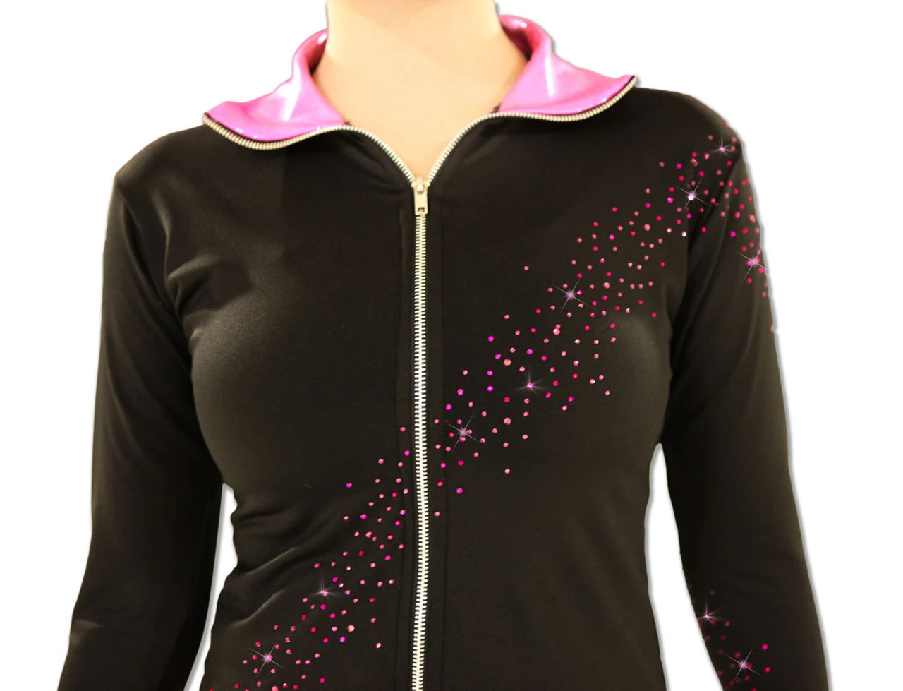 Kami-So Figure Skating Jacket - Crystal Spiral Pink (15% OFF) 4 Kami-So Figure Skating Jacket - Crystal Spiral Pink (15% OFF) - Image 2