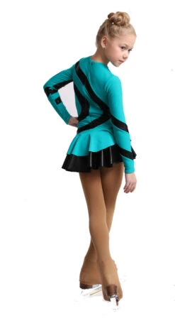 IceDress Figure Skating Dress - Thermal - Serpantine (Mint With Black Lycra) -SkateHaven Store 16a3af115261 45508 82793 85792.1582516404