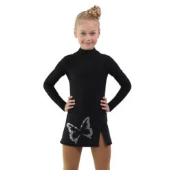 IceDress - Figure Skating Skirts - Rogue (Black With Big Butterfly ) -SkateHaven Store 16d7a2e373a0 54883 71583.1582496407