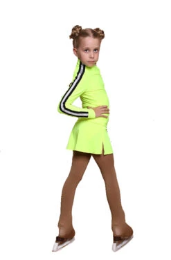 IceDress Figure Skating Skirt - Thermal - Olympus (Lime With Black Lamps) -SkateHaven Store 1771e2cbc7f6 22053 26812.1601493919