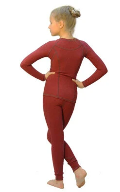 IceDress - Figure Skating Thermal Underwear (Bordeaux Melange With Grey Stitching) -SkateHaven Store 18ee2c80ad94 16454 74679.1582444547