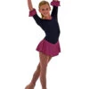 ChloeNoel DLS18-3/4 Sleeve Fleece With Sparkles Dress (15% OFF, Black/Plum Sparkle, CXS) -SkateHaven Store 1 12023.1658255120