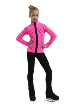 IceDress Figure Skating Jacket - Thermal - Kant (Hot Pink With Black) -SkateHaven Store 1 18423 04813 03311.1582511645