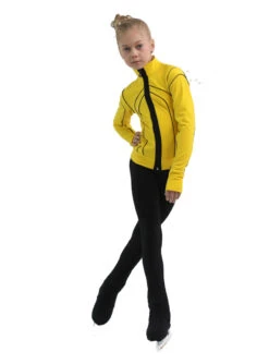 IceDress Figure Skating Jacket - Thermal - Kant (Yellow With Black) -SkateHaven Store 1 24229 61556 55142.1582514362