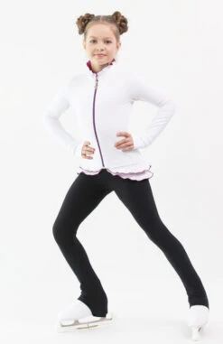 IceDress Figure Skating Jacket - Thermal - Minx (White, Purple, Black) -SkateHaven Store 1 32171 06977 15419.1582521386