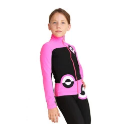 IceDress Figure Skating Pants - Thermal - Bubble Gum (Black, Hot Pink) -SkateHaven Store 1 34004 48423 05415.1601498559