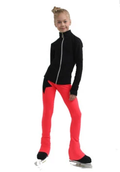 IceDress Figure Skating Jacket - Thermal - Disco Dance (Black With Hot Coral) -SkateHaven Store 1 42534 19340 12871.1582514727