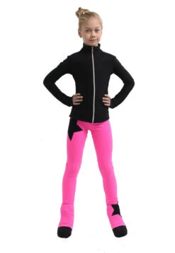 IceDress Figure Skating Jacket - Thermal - Disco Dance (Black With Hot Pink) -SkateHaven Store 1 46174 27105 53657.1582511033