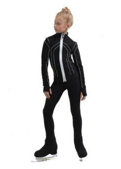 IceDress Figure Skating Pants - Thermal - Kant (Black With White) -SkateHaven Store 1 63354 63976 51896.1582512921