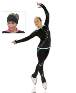 Kami-So Figure Skating Outfit - Turquoise Pants And Jacket + FREE Kami-So Headband