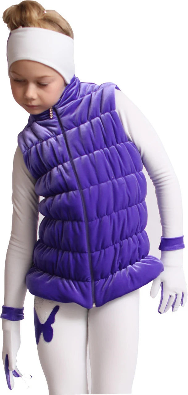 IceDress Figure Skating Vest - Thermal - Velvet (Purple) 6 IceDress Figure Skating Vest - Thermal - Velvet (Purple) - Image 4