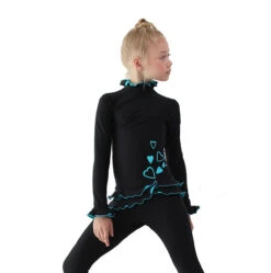 IceDress Figure Skating Outfit - Thermal - Minx (Black With Turquoise) -SkateHaven Store 1 90777 96340 30220.1582510784