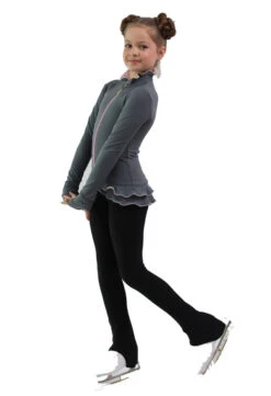 IceDress Figure Skating Jacket - Thermal - Minx (Light Grey, Pink, Black) -SkateHaven Store 1 99408 79595 34430.1582512328