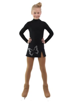 IceDress - Figure Skating Skirts - Rogue (Black With Big Butterfly ) -SkateHaven Store 1c44e22b2899 38119 03947 15795.1582519598