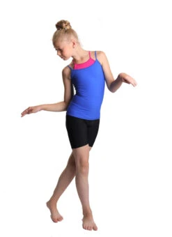 IceDress - Two-color Figure Skating Cami Top (Cornflower And Fuchsia) -SkateHaven Store 2.1672310468 94976.1672314455
