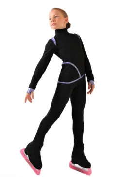 IceDress - Thermal Figure Skating Outfit - Orion (Black And Purple Lycra) -SkateHaven Store 2.1672312823 03125.1672314882