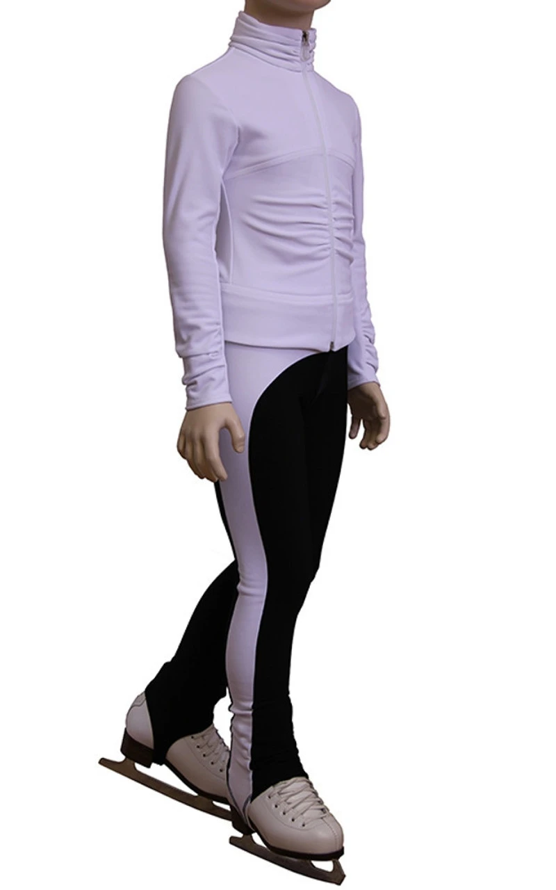 IceDress Figure Skating Thermal Jacket - Drape-2 (White) 3 IceDress Figure Skating Thermal Jacket - Drape-2 (White)