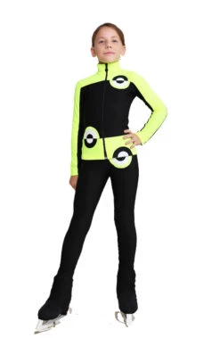 IceDress Figure Skating Outfit - Thermal - Bubble Gum (Black, Fluorescent Lime) -SkateHaven Store 248f75f68b79 73988.1600954797