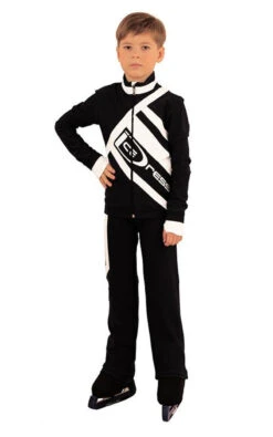 IceDress Figure Skating Outfit - Thermal - IceDress For Boys(Black With White)