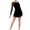 Mondor Plain Velvet Figure Skating Dress 2851 -SkateHaven Store 2851 79969.1643281695