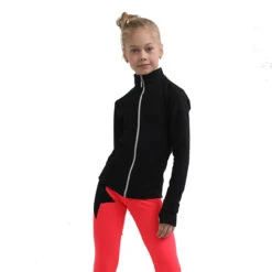 IceDress Figure Skating Jacket - Thermal - Disco Dance (Black With Hot Coral) -SkateHaven Store 2 03843 18716.1582449921
