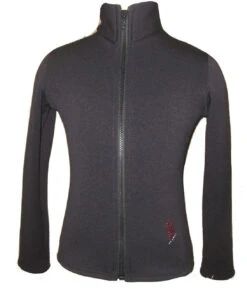 Ice Skating Jacket With "Skate With Heart" Rhinestones Design -SkateHaven Store 2 07635.1667940950