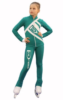 IceDress Figure Skating Outfit - Thermal - IceDress (Emerald With White)