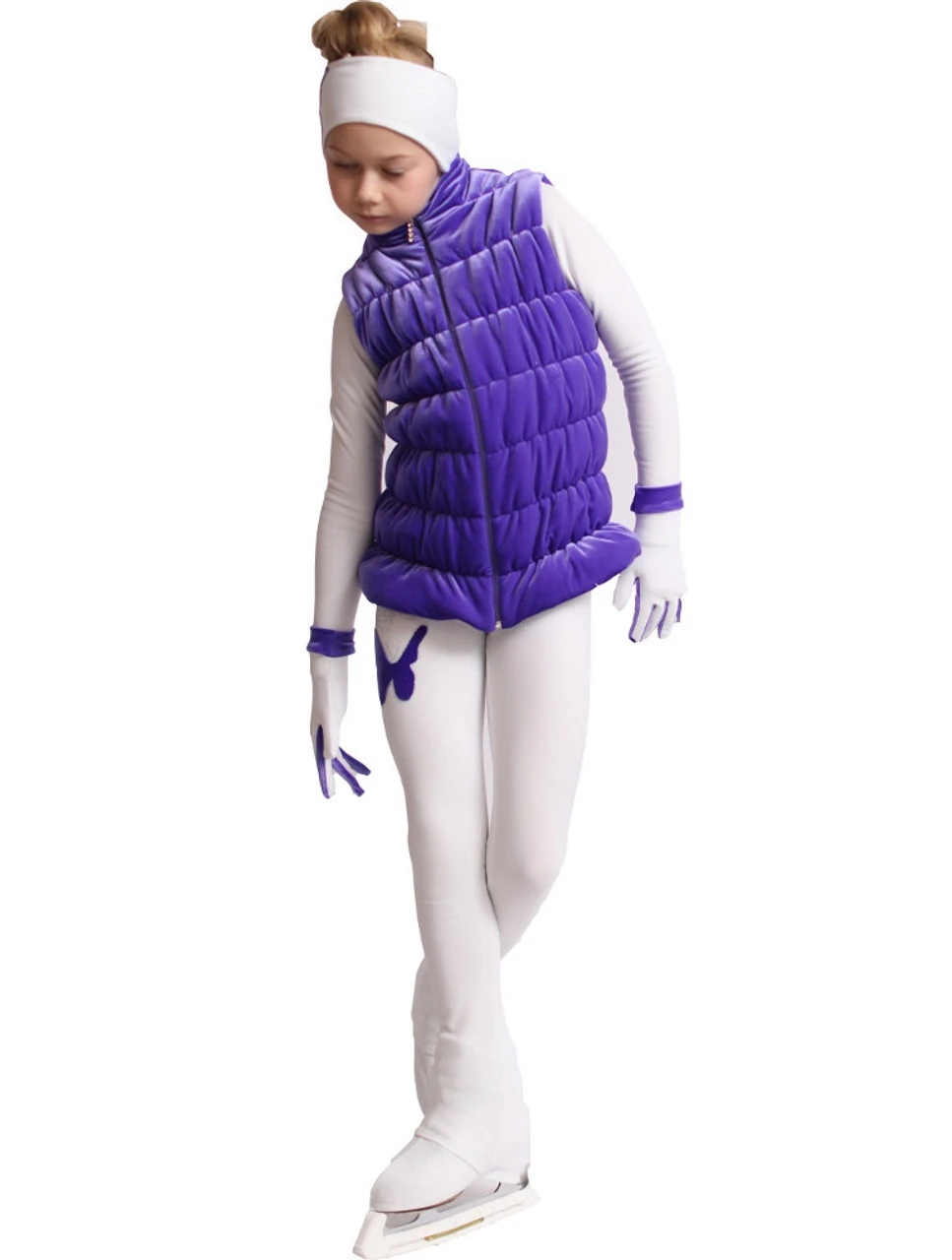 IceDress Figure Skating Vest - Thermal - Velvet (Purple) 3 IceDress Figure Skating Vest - Thermal - Velvet (Purple)