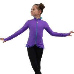 IceDress Figure Skating Jacket - Thermal - Minx (Purple,Turquoise, Black) -SkateHaven Store 2 69569 01220 48508.1582513609
