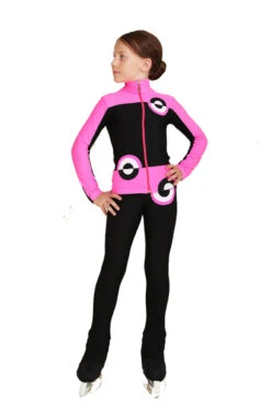 IceDress Figure Skating Pants - Thermal - Bubble Gum (Black, Hot Pink) -SkateHaven Store 2 95181 89615 38377.1601498559