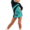 IceDress Figure Skating Dress - Thermal - Velvet (Black With Mint, Butterfly) -SkateHaven Store 2 96172 57743 86143.1582462349