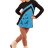 IceDress Figure Skating Dress - Thermal - Velvet (Black With Blue, Swirls) -SkateHaven Store 2 98638 71478 00906.1582438657
