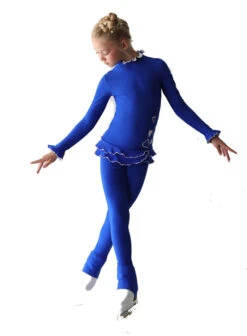 IceDress Figure Skating Outfit - Thermal - Minx (CornFlower With White) -SkateHaven Store 2c244d2651f0 93489 57054.1582481204